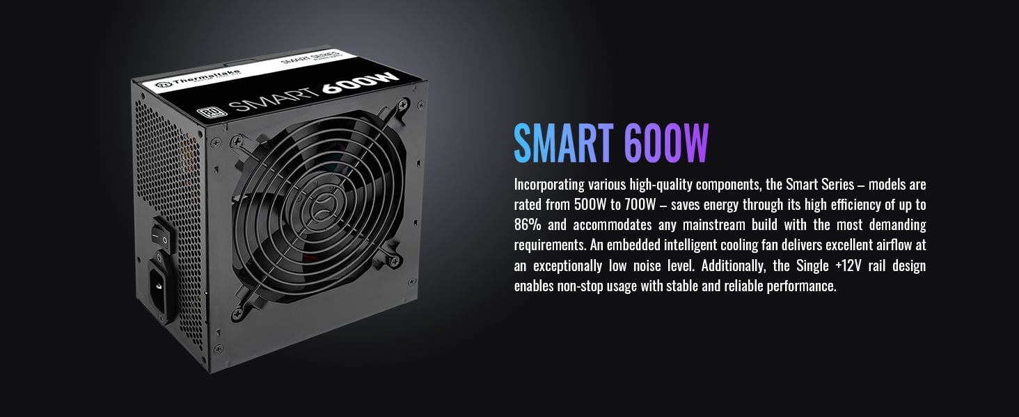 Thermaltake Smart Series 600W Power Supply